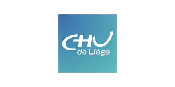 Logo du CHU de Liège, centre hospitalier universitaire belge spécialisé dans les soins de santé et la recherche médicale.