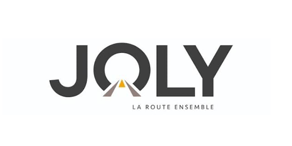 Logo JOLY - La route ensemble, marque automobile avec tagline institutionnel et design moderne minimaliste.