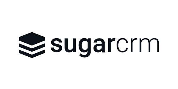 Logo SugarCRM, plateforme CRM cloud pour la gestion de la relation client et l'automatisation commerciale.